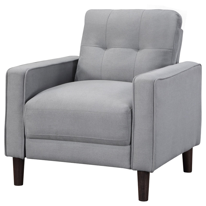 Bowen Upholstered Track Arm Tufted Accent Chair Grey - 506783