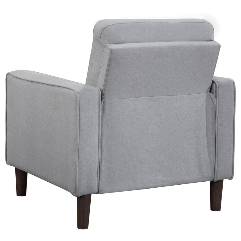 Bowen Upholstered Track Arm Tufted Accent Chair Grey - 506783
