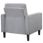 Bowen Upholstered Track Arm Tufted Accent Chair Grey - 506783