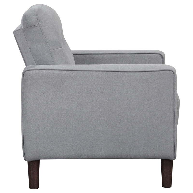 Bowen Upholstered Track Arm Tufted Accent Chair Grey - 506783