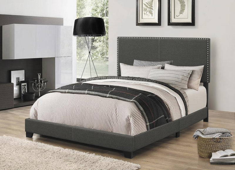 Boyd Upholstered Eastern King Panel Bed Charcoal - 350061KE