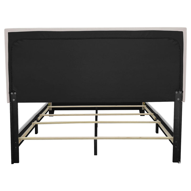 Boyd Upholstered Eastern King Panel Bed Ivory - 350051KE