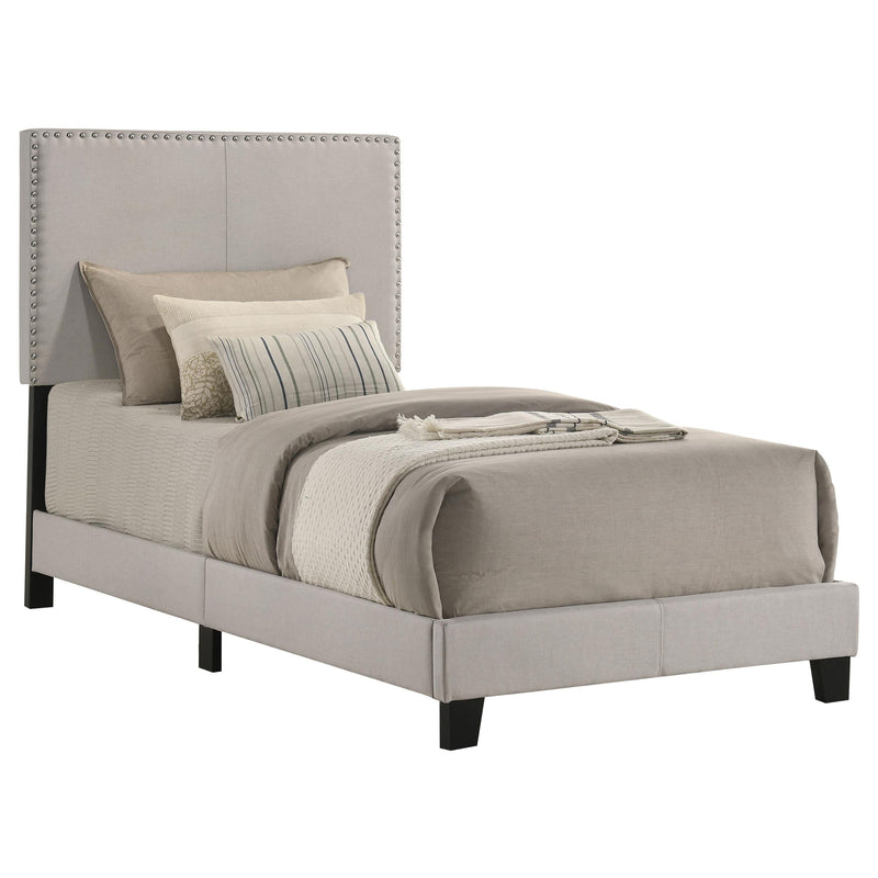Boyd Upholstered Twin Panel Bed Ivory - 350051T