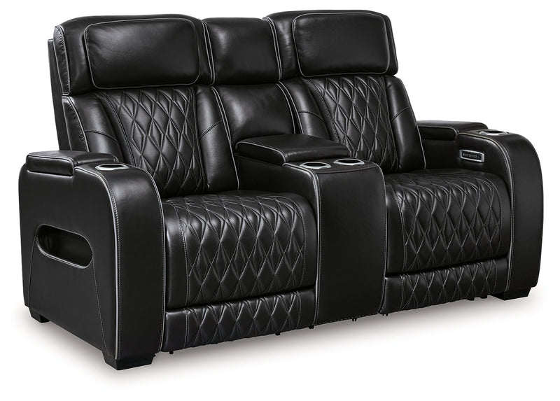Boyington Sofa, Loveseat Recliner in Black - DMV FurniturePower Reclining Living Room Set