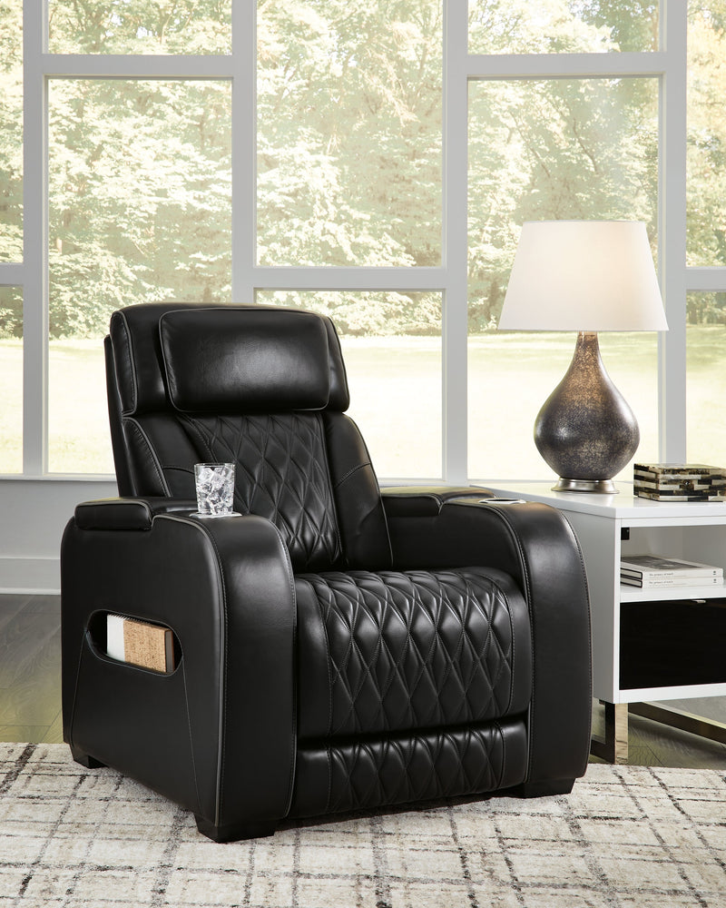 Boyington Sofa, Loveseat Recliner in Black - DMV FurniturePower Reclining Living Room Set