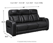 Boyington Sofa, Loveseat Recliner in Black - DMV FurniturePower Reclining Living Room Set