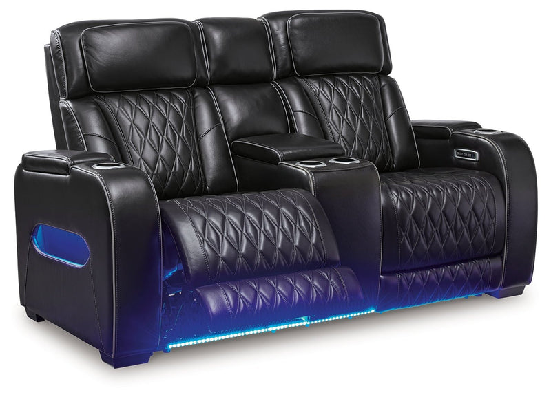Boyington Sofa, Loveseat Recliner in Black - DMV FurniturePower Reclining Living Room Set