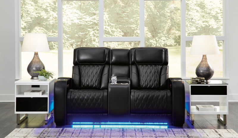 Boyington Sofa, Loveseat Recliner in Black - DMV FurniturePower Reclining Living Room Set