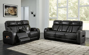 Boyington Sofa, Loveseat Recliner in Black - DMV FurniturePower Reclining Living Room Set