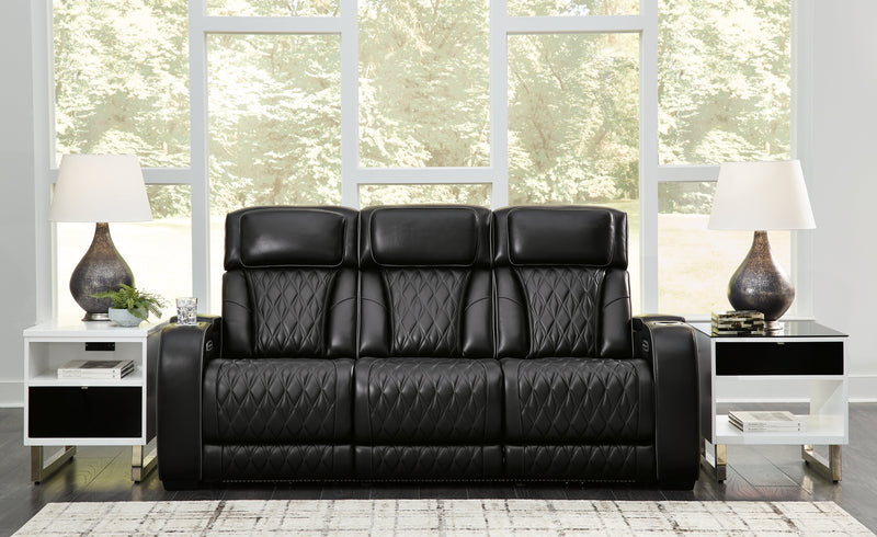 Boyington Sofa, Loveseat Recliner in Black - DMV FurniturePower Reclining Living Room Set