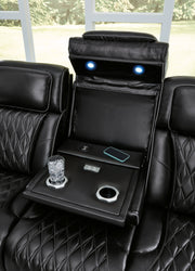 Boyington Sofa, Loveseat Recliner in Black - DMV FurniturePower Reclining Living Room Set