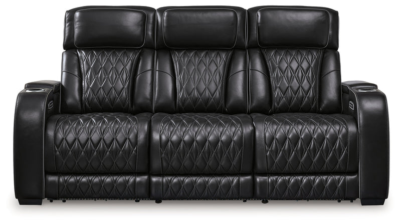 Boyington Sofa, Loveseat Recliner in Black - DMV FurniturePower Reclining Living Room Set