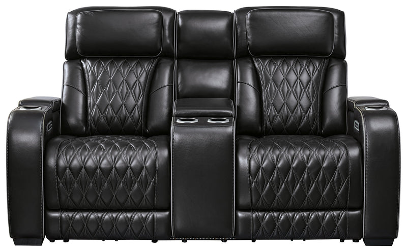 Boyington Sofa, Loveseat Recliner in Black - DMV FurniturePower Reclining Living Room Set