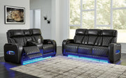 Boyington Sofa, Loveseat Recliner in Black - DMV FurniturePower Reclining Living Room Set