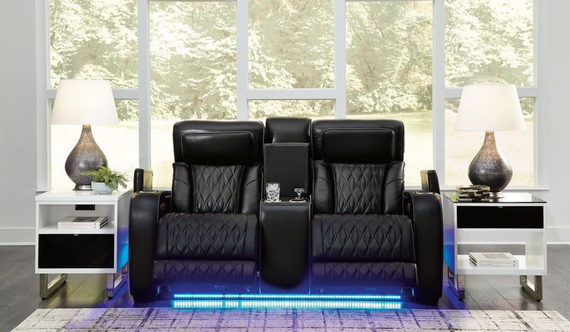Boyington Sofa, Loveseat Recliner in Black - DMV FurniturePower Reclining Living Room Set