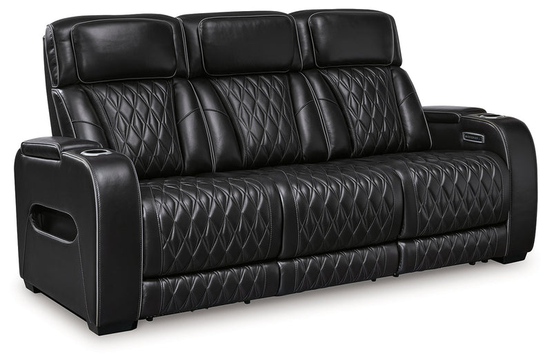 Boyington Sofa, Loveseat Recliner in Black - DMV FurniturePower Reclining Living Room Set