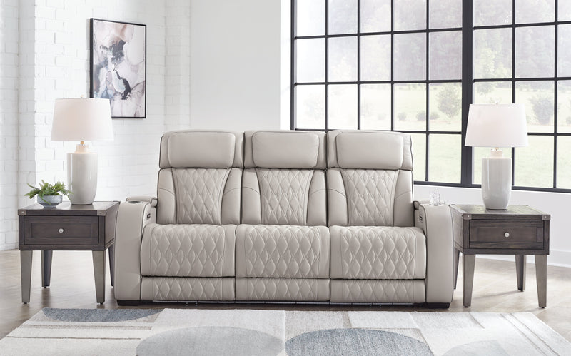 Boyington Sofa, Loveseat Recliner in Gray - DMV FurniturePower Reclining Living Room Set