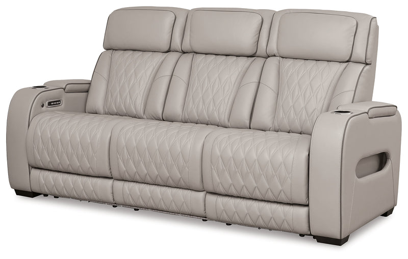 Boyington Sofa, Loveseat Recliner in Gray - DMV FurniturePower Reclining Living Room Set