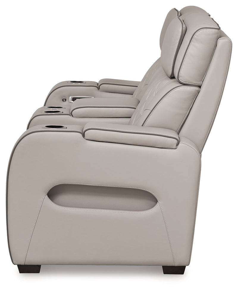 Boyington Sofa, Loveseat Recliner in Gray - DMV FurniturePower Reclining Living Room Set
