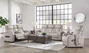 Boyington Sofa, Loveseat Recliner in Gray - DMV FurniturePower Reclining Living Room Set