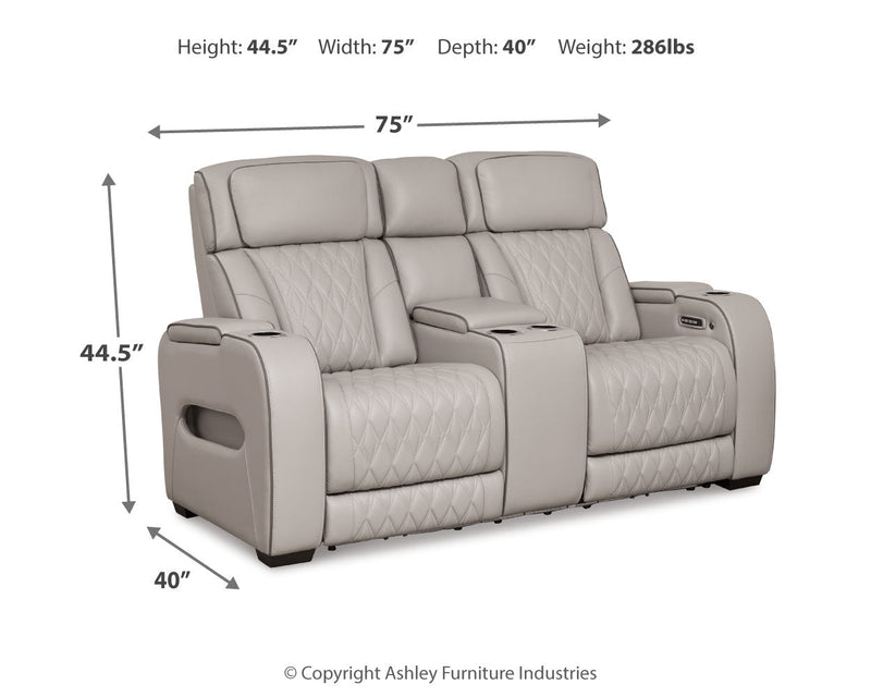 Boyington Sofa, Loveseat Recliner in Gray - DMV FurniturePower Reclining Living Room Set