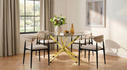 Bradbury Fabric Upholstered Dining Arm Chair Beige (Set of 2) - 182692