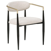 Bradbury Fabric Upholstered Dining Arm Chair Beige (Set of 2) - 182692