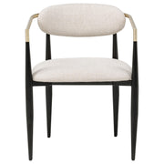 Bradbury Fabric Upholstered Dining Arm Chair Beige (Set of 2) - 182692