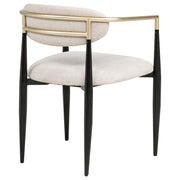 Bradbury Fabric Upholstered Dining Arm Chair Beige (Set of 2) - 182692