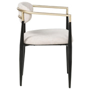 Bradbury Fabric Upholstered Dining Arm Chair Beige (Set of 2) - 182692
