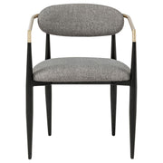 Bradbury Fabric Upholstered Dining Arm Chair Grey (Set of 2) - 182682