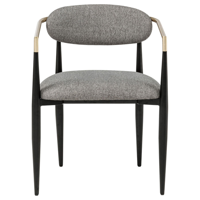Bradbury Fabric Upholstered Dining Arm Chair Grey (Set of 2) - 182682