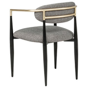 Bradbury Fabric Upholstered Dining Arm Chair Grey (Set of 2) - 182682