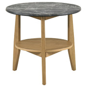 Bradley 3-Piece Round SmartTop Coffee Table Set Grey and Natural - 706448-S3