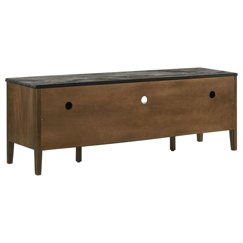 Bradley 63-inch 2-Door SmartTop TV Stand Smokey Grey and Brown - 706452