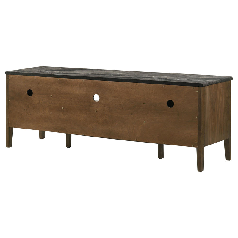 Bradley 63-inch 2-Door SmartTop TV Stand Smokey Grey and Brown - 706452