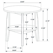 Bradley Round SmartTop End Side Table Grey and Natural - 706447
