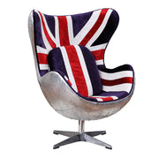 Brancaster British Flag Accent Chair W/Swivel - 59835