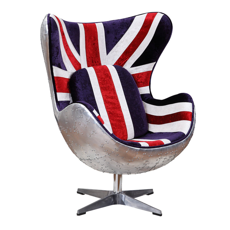 Brancaster British Flag Accent Chair W/Swivel - 59835