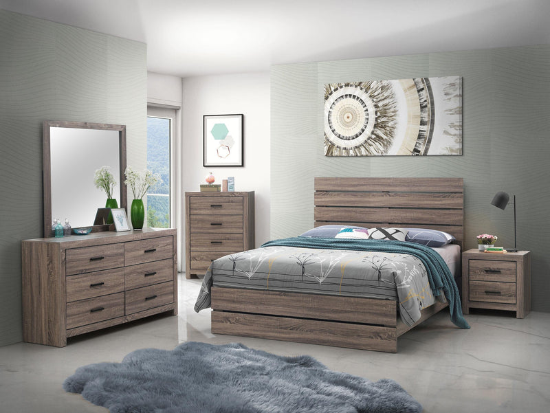 Brantford 5-piece Eastern King Bedroom Set Barrel Oak - 207041KE-S5