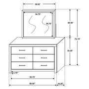 Brantford 6-drawer Dresser with Mirror Barrel Oak - 207043M