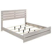 Brantford Wood Eastern King Panel Bed Coastal White - 207051KE