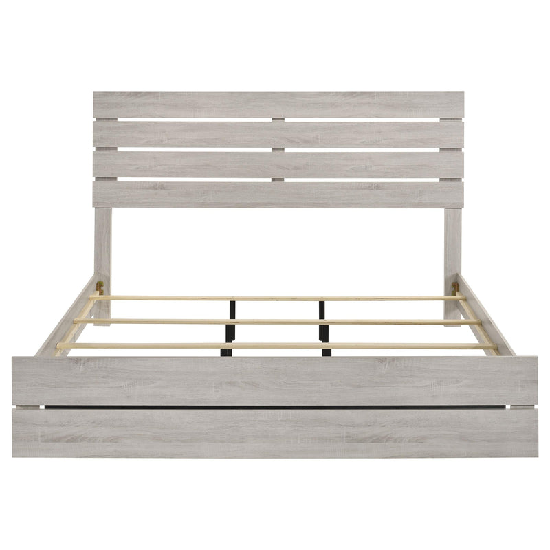 Brantford Wood Eastern King Panel Bed Coastal White - 207051KE