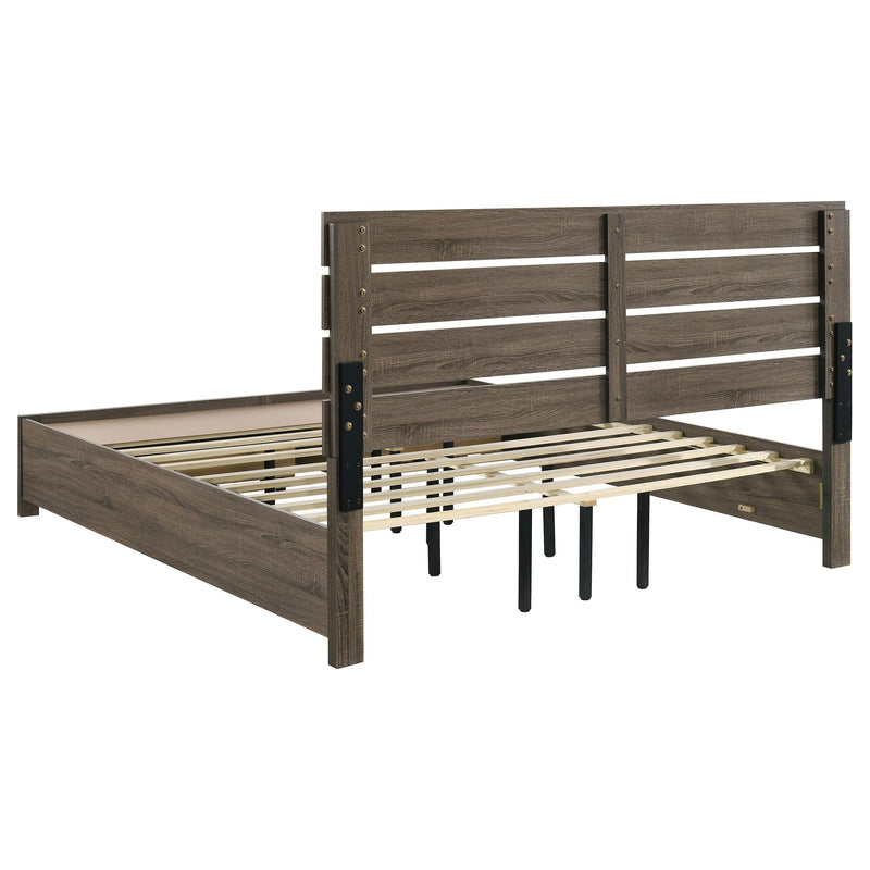 Brantford Wood Eastern King Storage Panel Bed Barrel Oak - 207040KE