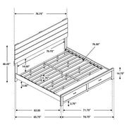 Brantford Wood Eastern King Storage Panel Bed Coastal White - 207050KE