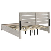 Brantford Wood Eastern King Storage Panel Bed Coastal White - 207050KE