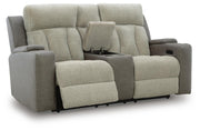 Branthorpe Sisal Power Reclining Loveseat with Console - PC6320418