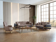 Bravo 3-pieces (Sofa & Loveseat & Chair) Livingroom Set Brown in Brown - 101-BRA-ZENV-321