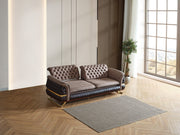 Bravo 3-pieces (Sofa & Loveseat & Chair) Livingroom Set Brown in Brown - 101-BRA-ZENV-321