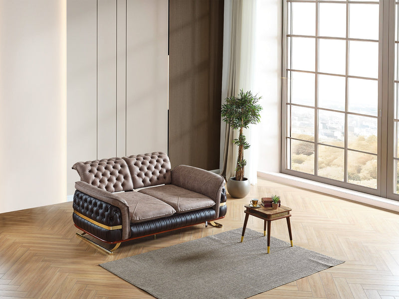 Bravo Convertible Loveseat Brown in Brown - 101-BRA-ZENV-2
